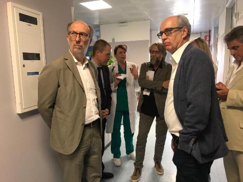 il vicepresidente della Regione Riccardo Riccardi visita, a Pordenone, l'area di via Montereale dove sorgerà la nuova struttura ospedaliera e la cittadella della salute, per poi incontrare i vertici della direzione generale e i rappresentanti del personale medico e dei gruppi di volontariato
